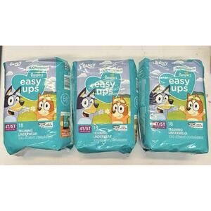 Pampers Easy Ups Bluey Edition Potty Training Pants 4T/5T Lot Of 3 - 54 Total